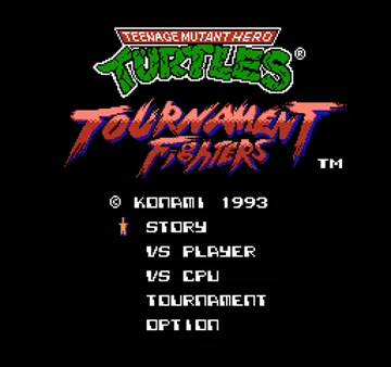 Teenage Mutant Hero Turtles - Tournament Fighters (Europe) screen shot title